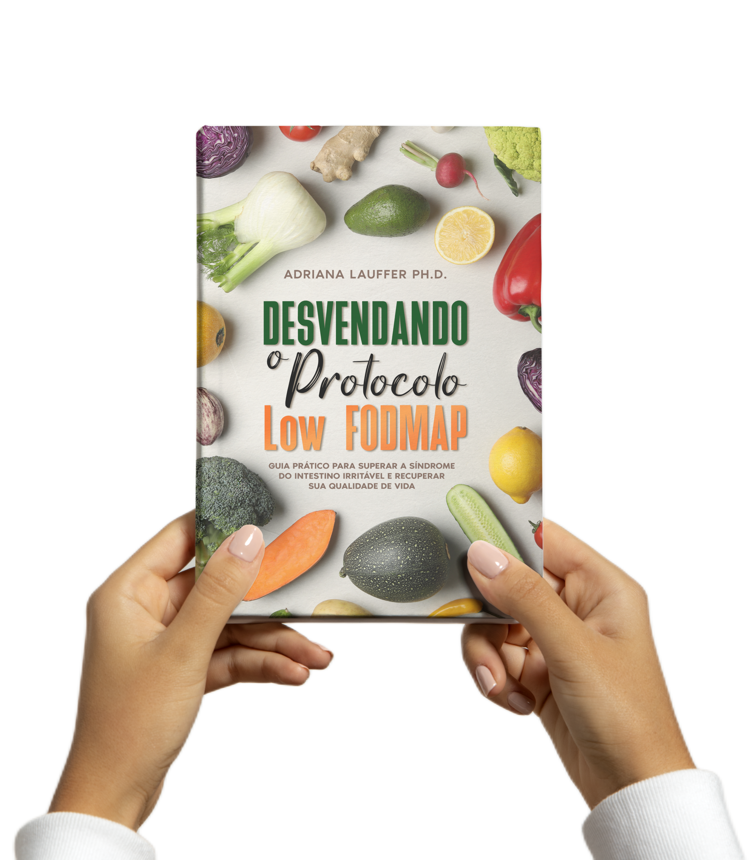 Mockup do livro Desvendando o Protocolo Low FODMAP